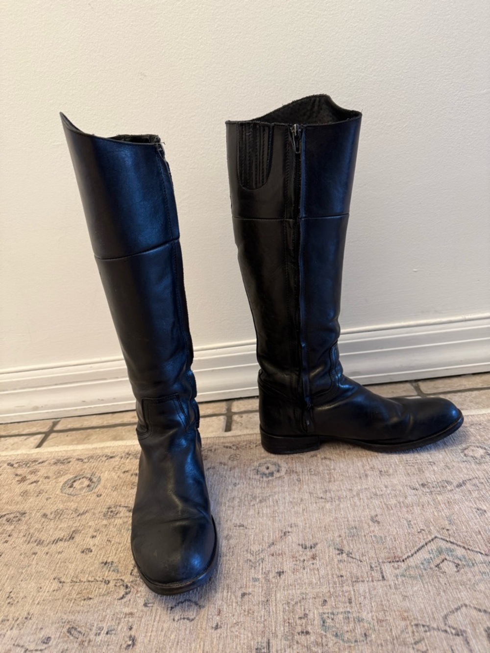 Steve Madden Black Over-the-Knee Leather Boots